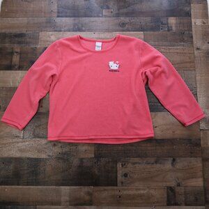 Sanrio Hello Kitty Pink Fleece Top 90s Y2k Womans Large Pajama Vintage Kawaii